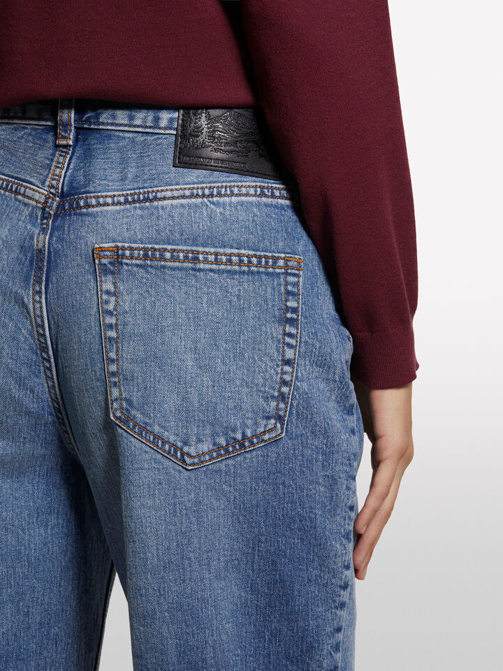 Bluejeans im Mom-Fit-Stil 69 - mom fit und boyfriend jeans für damen - Blau | Sisley image number 4